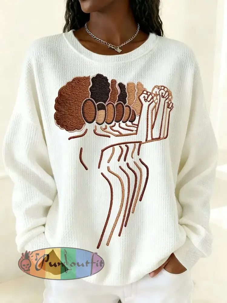 Women’s Juneteeth Black History Pride Printed Sweatshirt