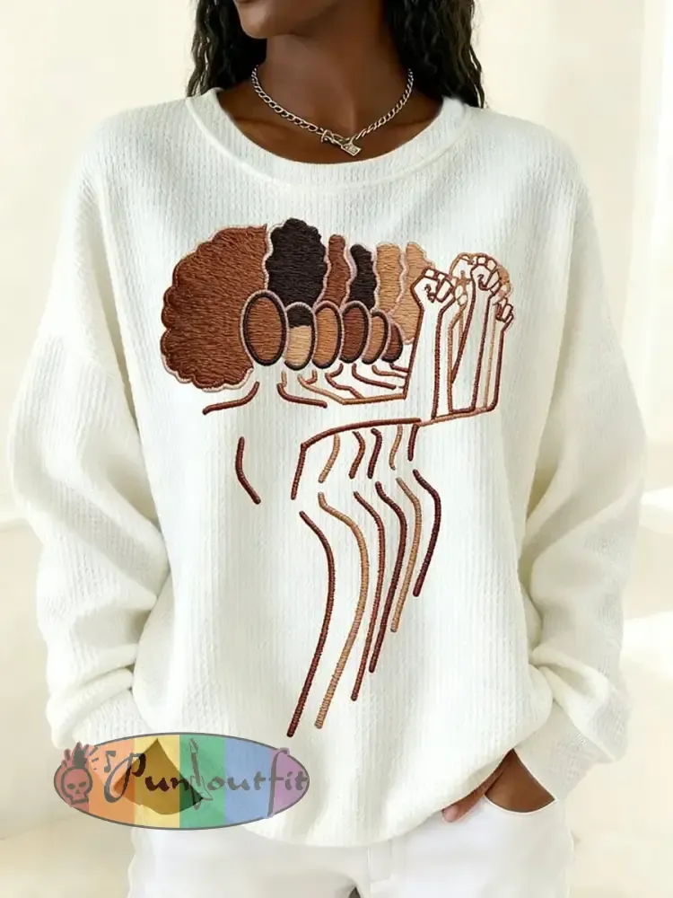 Women’s Juneteeth Black History Pride Printed Sweatshirt