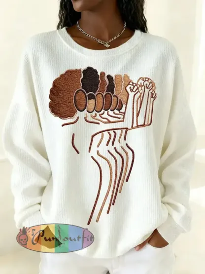 Women’s Juneteeth Black History Pride Printed Sweatshirt