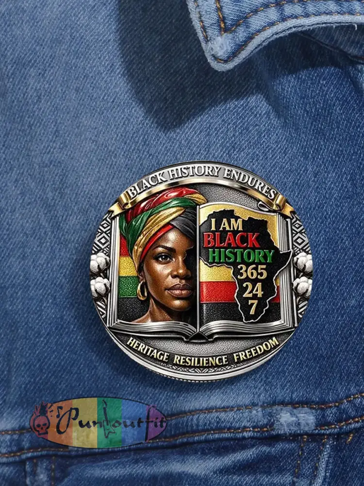 Juneteeth Black History Pride Printed Pins - As picture · ONE