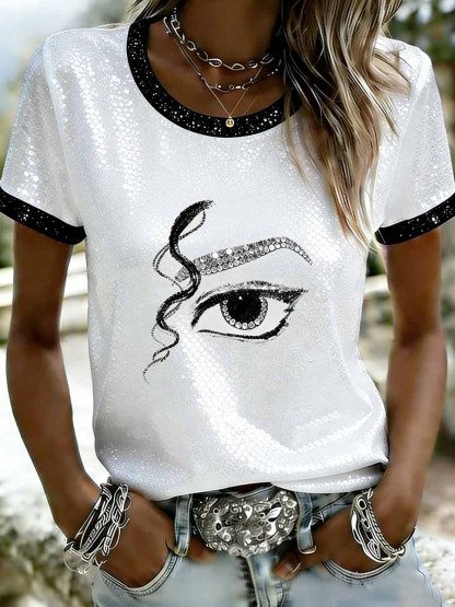 Women's Vintage Commemorative Printed T-Shirt