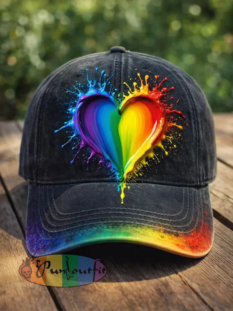Rainbow Pride Month LGBT Art Print Hat - As picture · ONE