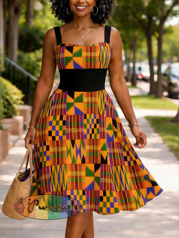 Women’s Juneteeth Art Black Pride Printed Dress