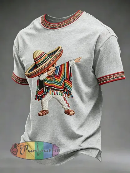 Men’s Cinco de Mayo Print Casual T-Shirt