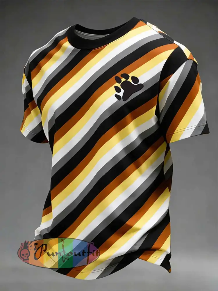 Men’s Retro Pride Month Bear Graphic Print T-Shirt