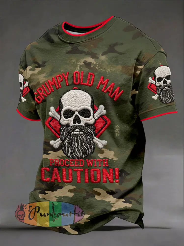 Men’s ’grumpy old man approach with caution’ T-shirts