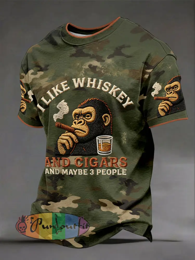 Men’s ’I like whiskey and cigars’ T-shirt s