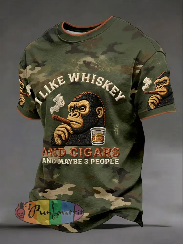 Men’s ’I like whiskey and cigars’ T-shirt s