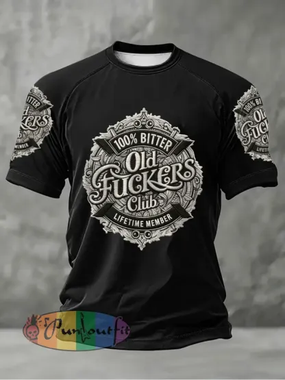 Men’s old fuckers club raglan sleeve T-shirts