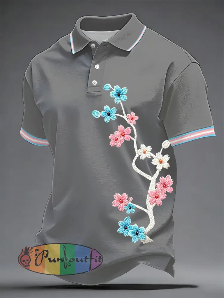 Men’s Transgender Pride Print Casual Top