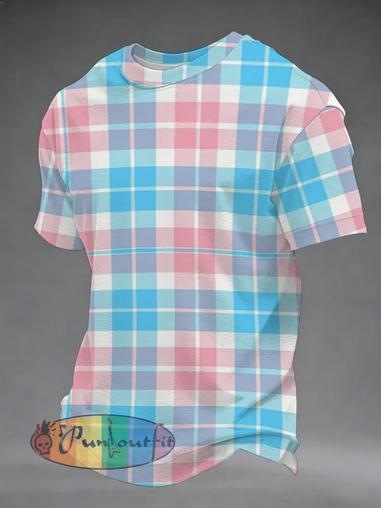 Men’s Transgender Pride Print Casual T-Shirt