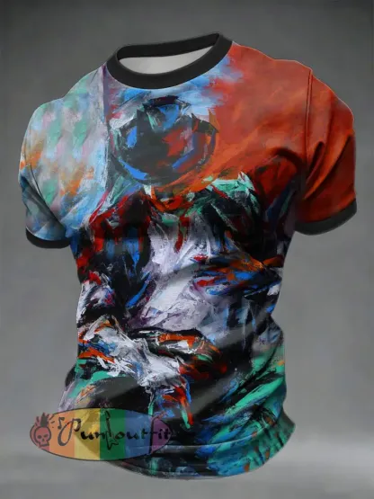 Men’s Pop Music Figure Short Sleeves T-shirt