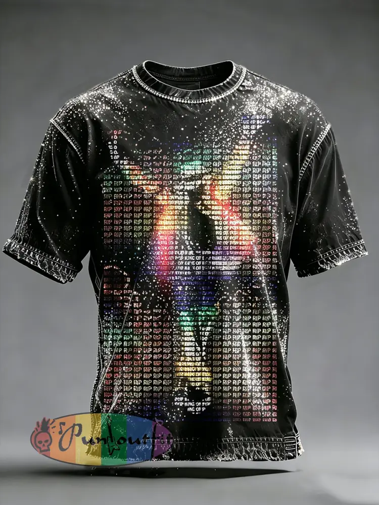 Men’s Pop Music Figure Short Sleeves T-shirt