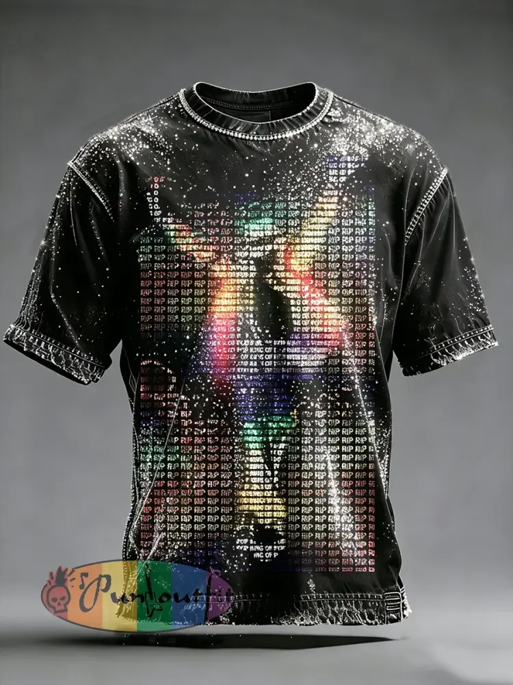 Men’s Pop Music Figure Short Sleeves T-shirt