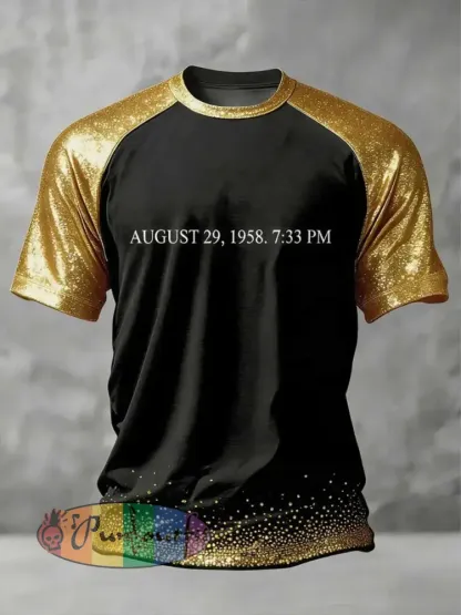 Men’s Pop Music Character Short Sleeve T-shirt