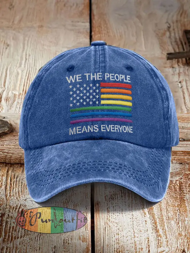 Unisex pride rainbow month Print Hat
