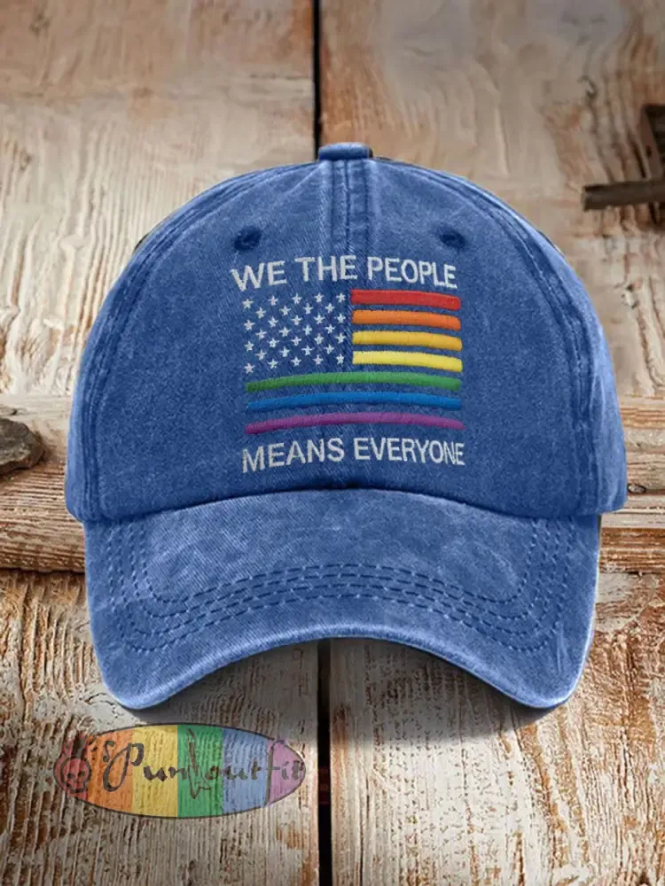 Unisex pride rainbow month Print Hat
