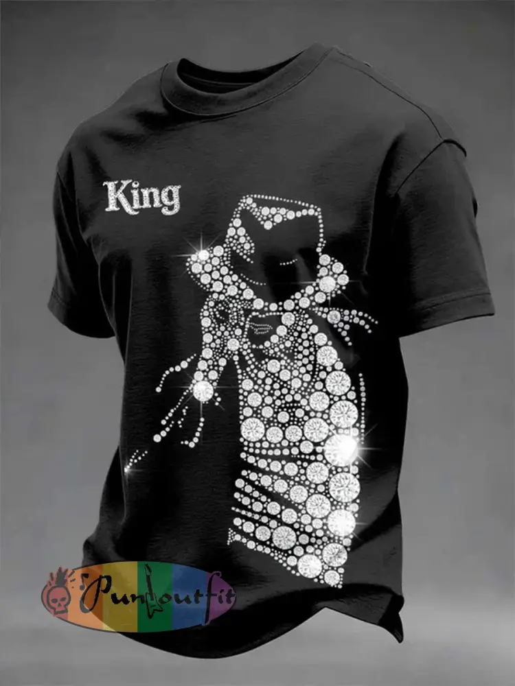 Men’s Pop Music Character Short Sleeves T-shirt