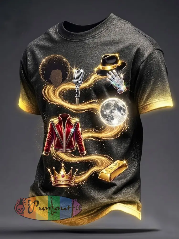 Men’s Pop Music Character Short Sleeves T-shirt