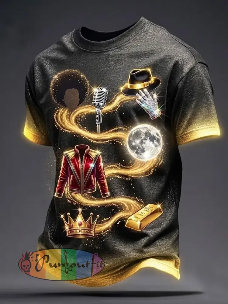 Men’s Pop Music Character Short Sleeves T-shirt