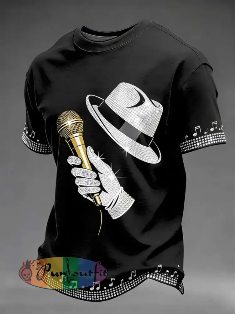 Men’s Pop Music Short Sleeves T-shirt