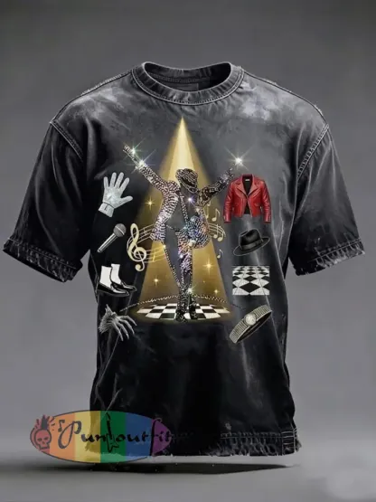 Men’s Pop Music Character Short Sleeves T-shirt