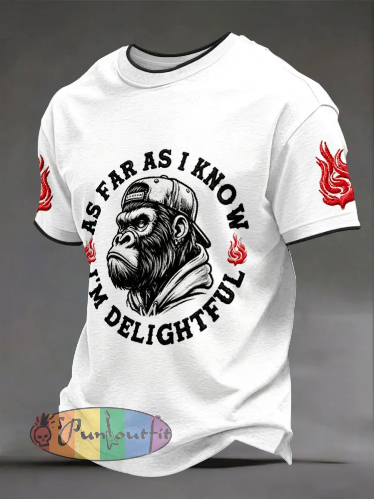 Men’s ’As Far As I Know I’m Delightful’ Monkey T-shirts