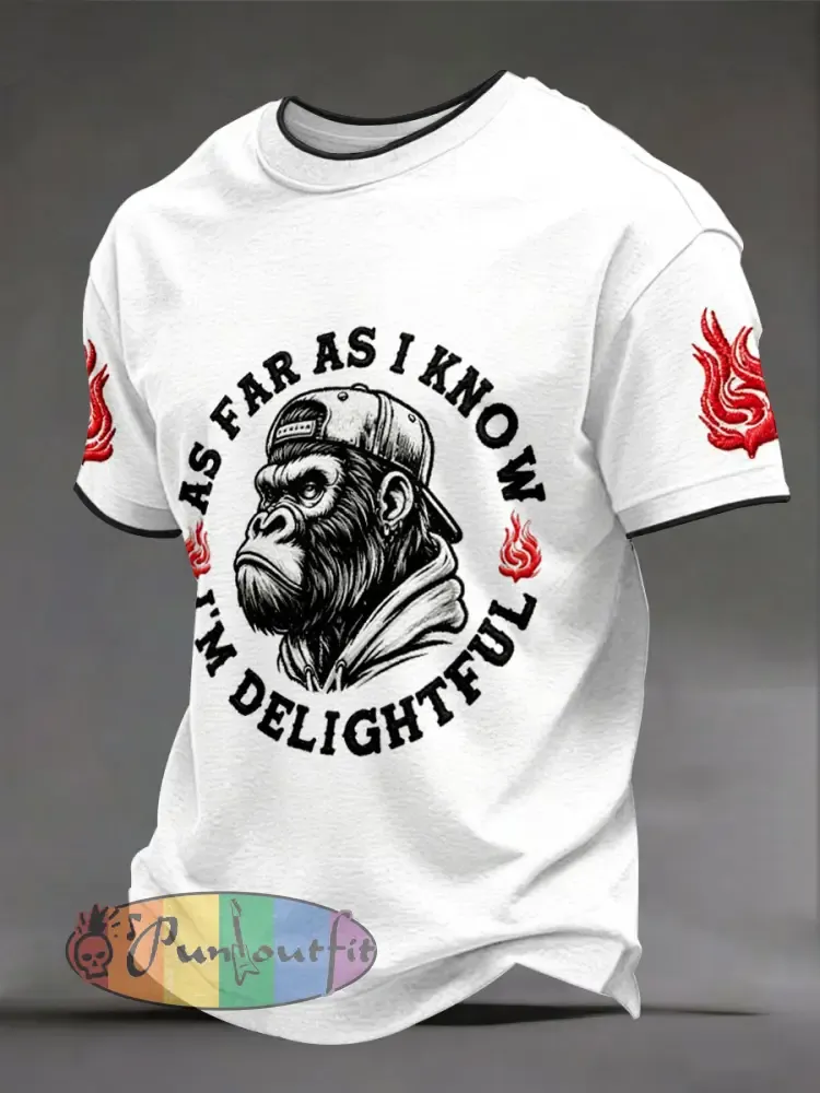 Men’s ’As Far As I Know I’m Delightful’ Monkey T-shirts
