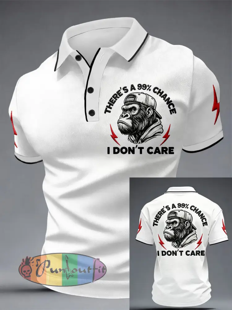 Men’s ’There’s A 99% Chance I Don’t Care’ Monkey Tops