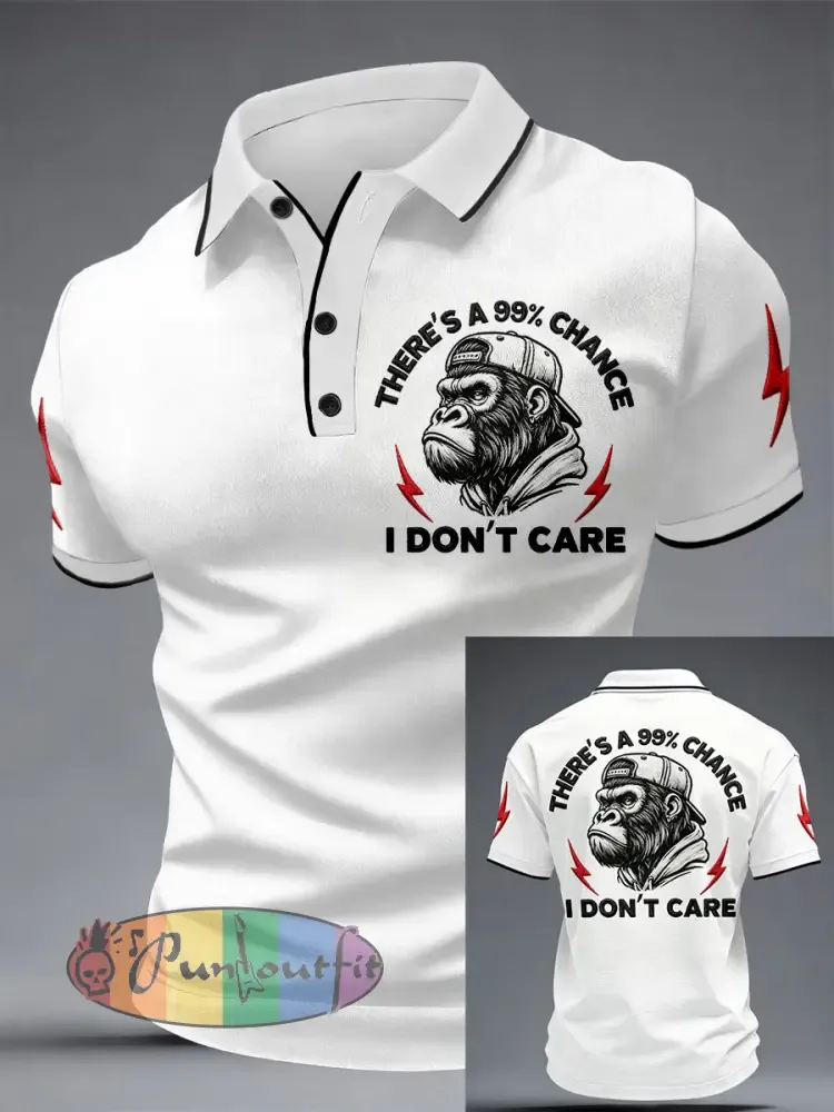 Men’s ’There’s A 99% Chance I Don’t Care’ Monkey Tops