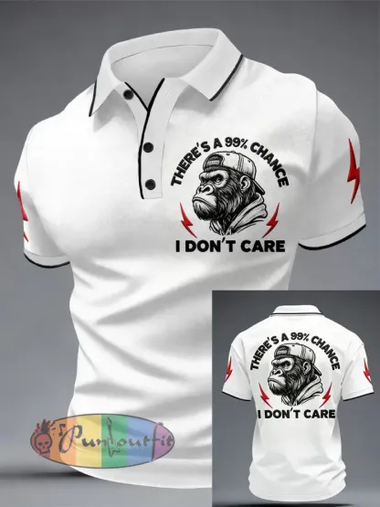 Men’s ’There’s A 99% Chance I Don’t Care’ Monkey Tops