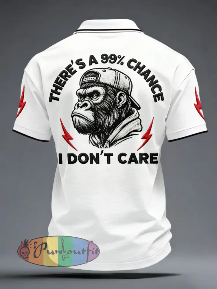 Men’s ’There’s A 99% Chance I Don’t Care’ Monkey Tops