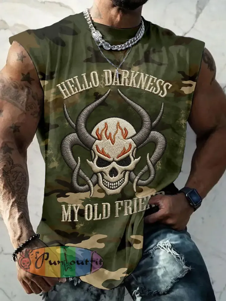 Men’s ’hello darkness my old friend’ vests