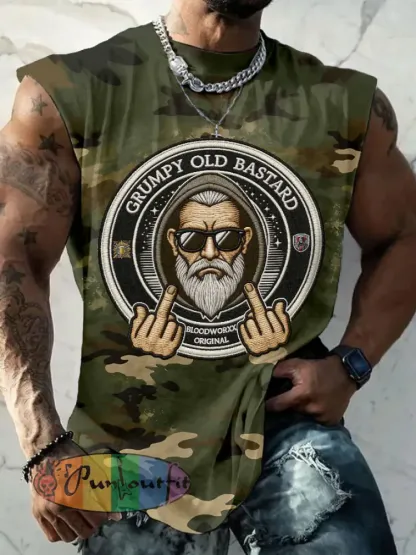 Men’s ’grumpy old bastard’ tank vests