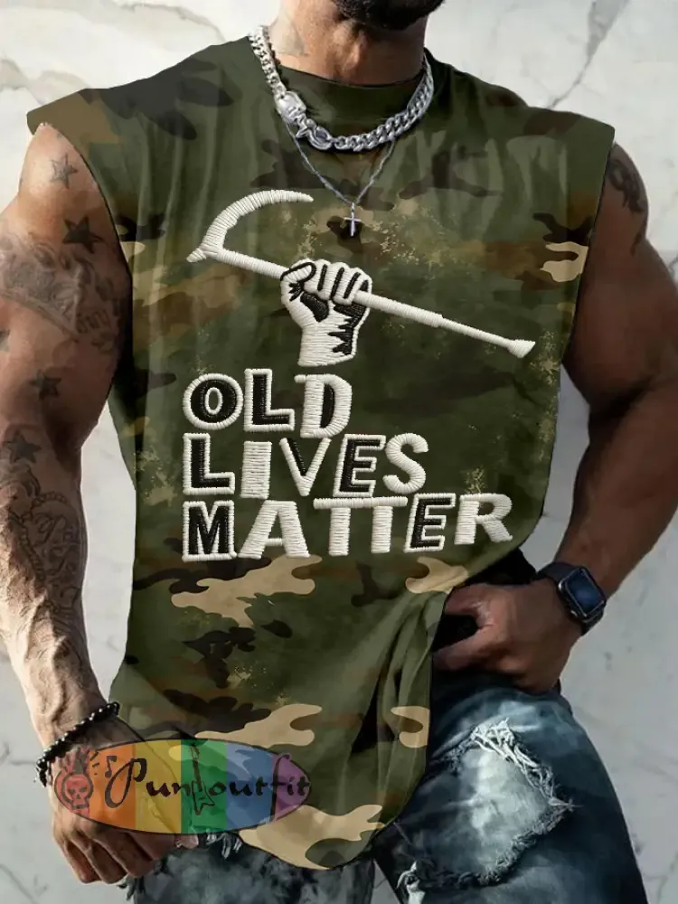 Men’s ’old lives matter’ vests
