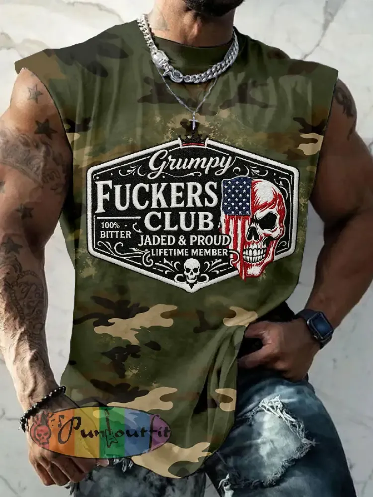 Men’s ’grumpy fuckers club’ vests