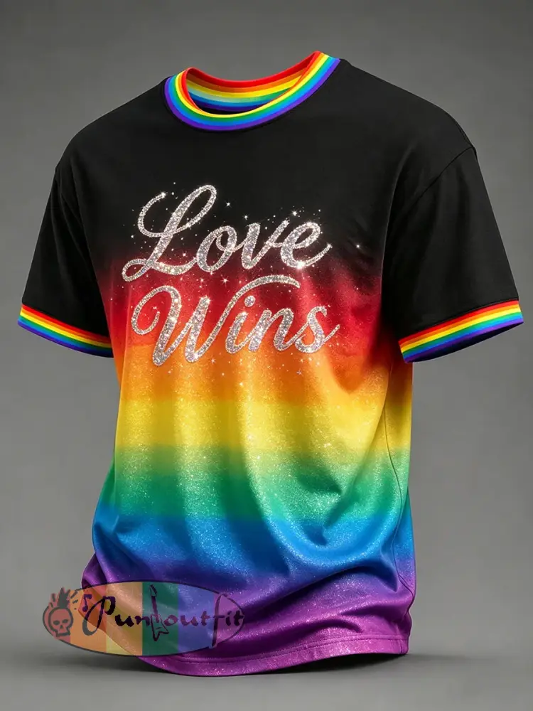 Men’s Pride Month Printed Casual T-Shirt