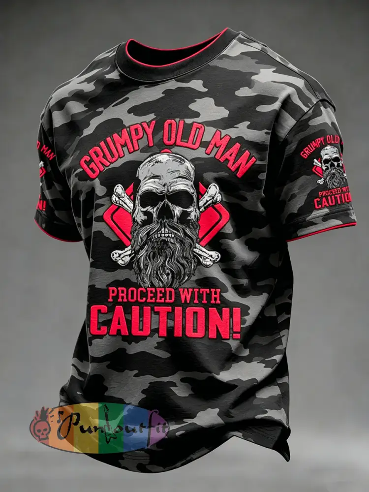 Old Fuckers Club Printed Vintage Fashion Loose Short Sleeve T-Shirt