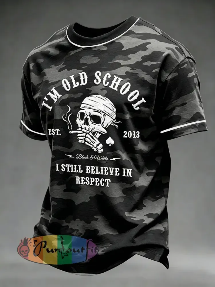 Old Fuckers Club Printed Vintage Fashion Loose Short Sleeve T-Shirt