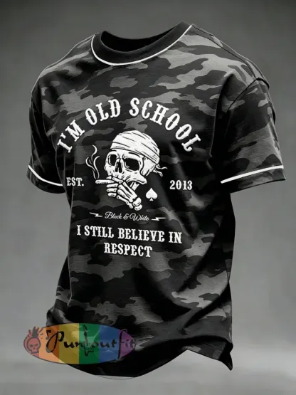 Old Fuckers Club Printed Vintage Fashion Loose Short Sleeve T-Shirt