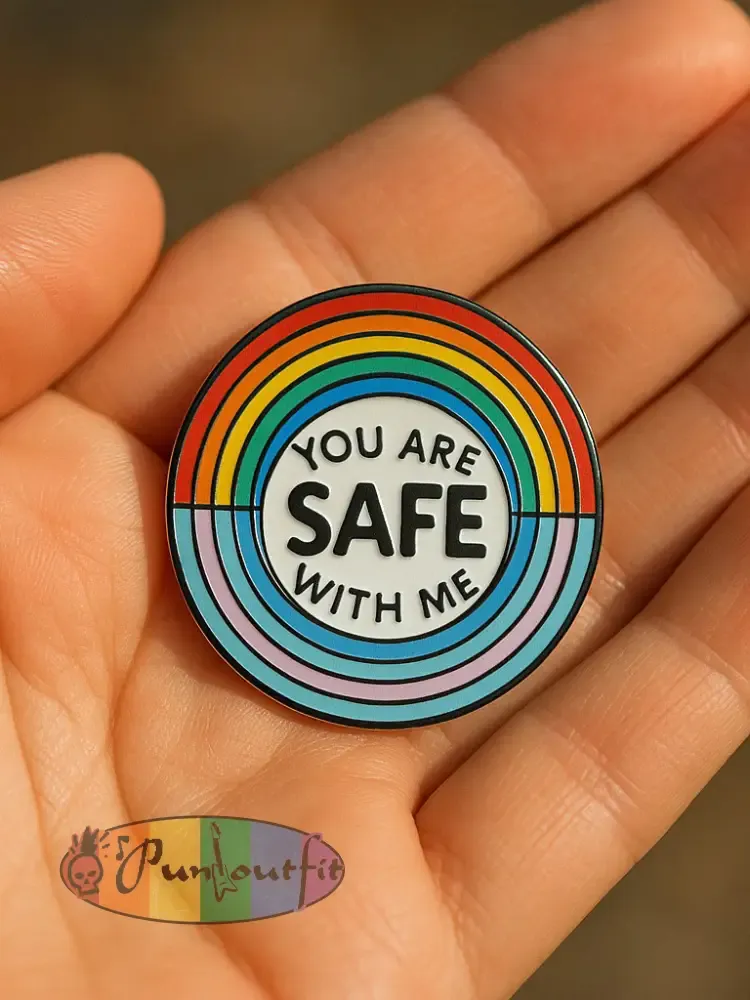 You Are Safe With Me Pin - As picture · ONE