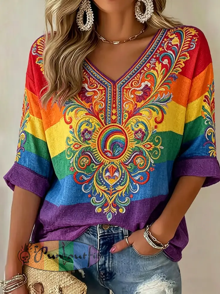 Women’s Pride Month Print Casual T-shirt