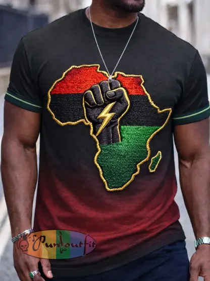 Men’s Juneteenth Print Casual Tee