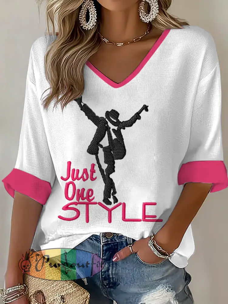 Women’s Pop Music Inspired Waffle T-shirt