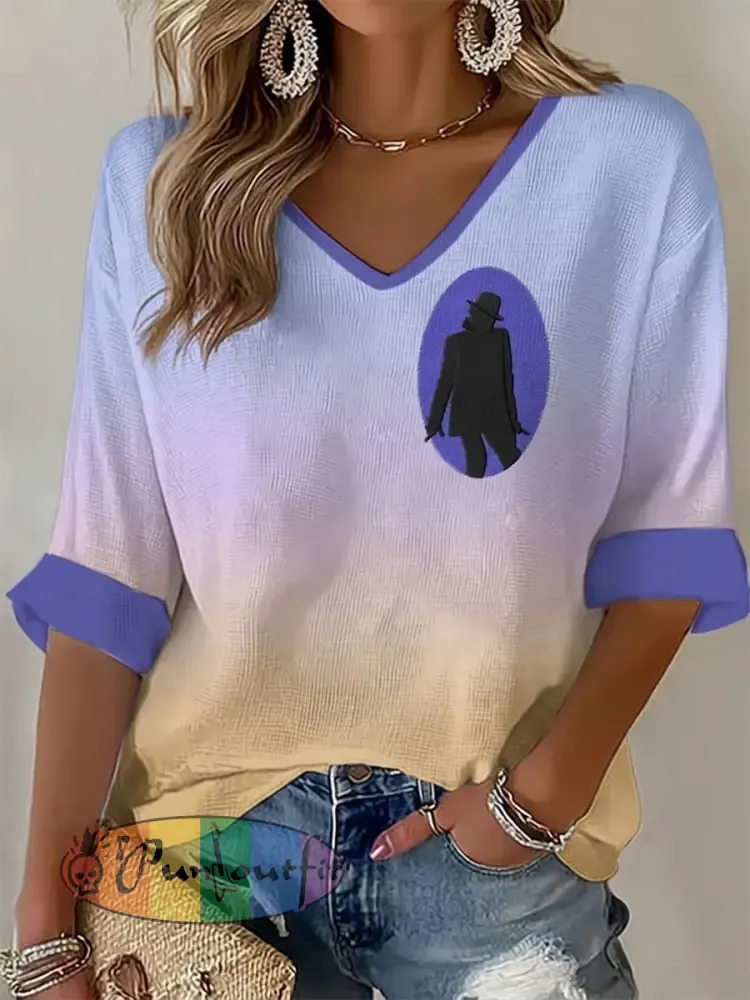 Women’s Pop Music Inspired Waffle T-shirt