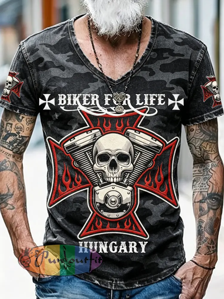 Ride to Free Printed Vintage Fashion Loose Short Sleeve T-Shirt