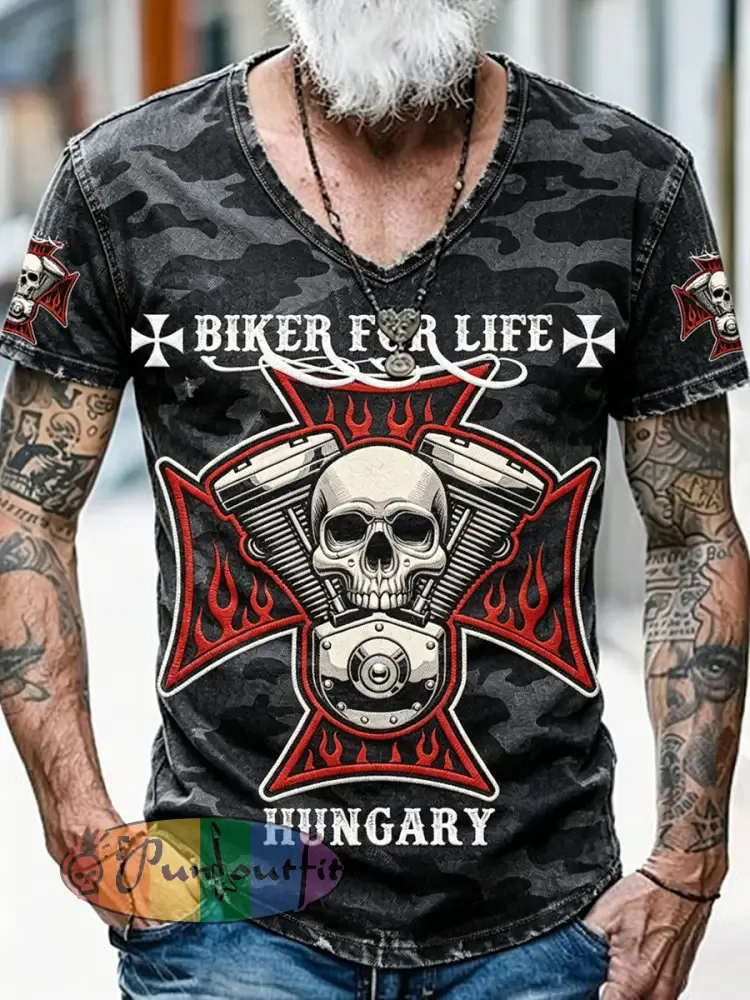Ride to Free Printed Vintage Fashion Loose Short Sleeve T-Shirt