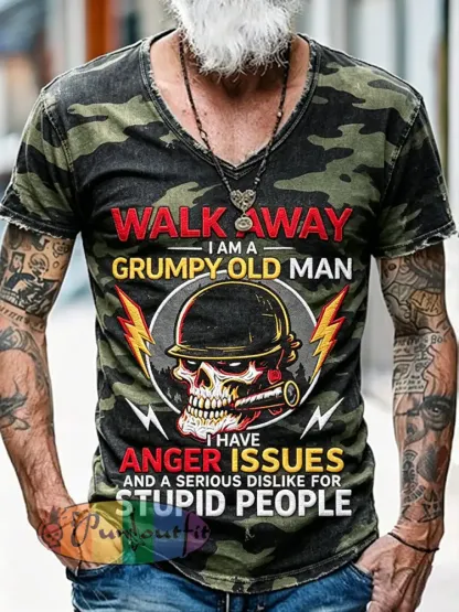 Old Fuckers Club Printed Vintage Fashion Loose Short Sleeve T-Shirt