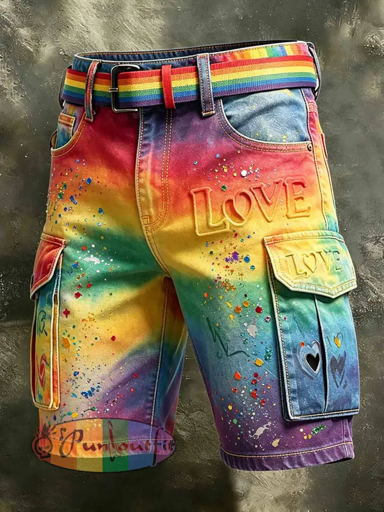 Men's Pride Month Printed Shorts
