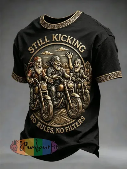 Men’s clothing ’still kicking no rules no filters’ T-shirts